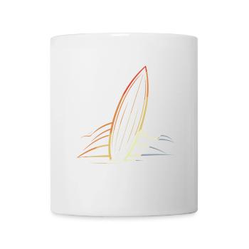 Surfbrett - Tasse - Weiß - Vorne
