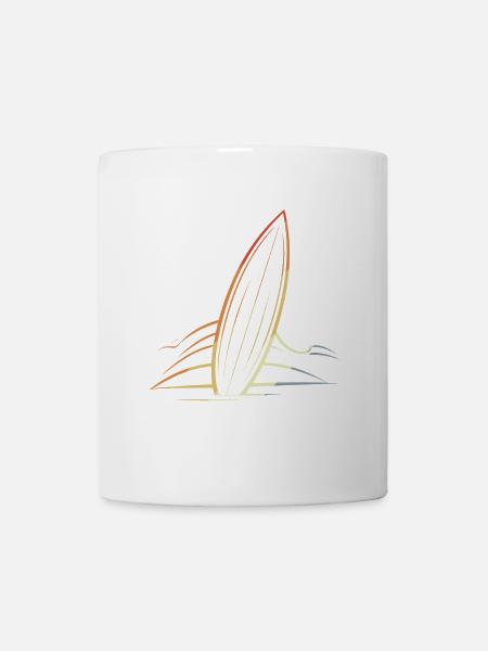 Surfbrett - Tasse - Weiß