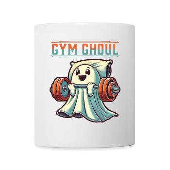 Gym Ghoul Funny Fitness Ghost Illustration - Mug - white - Front
