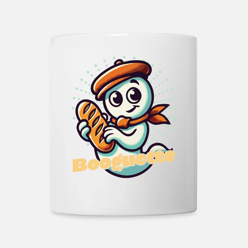 Gespenst Baguette Liebhaber Booguette - Tasse - Weiß