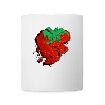 Erdbeere - Tasse - Weiß - Vorne