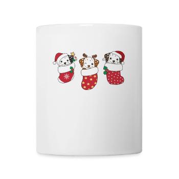 Cute dogs in Christmas socks for Christmas - Mug - white - Front