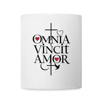 Omnia Vincit Amor Love Conquers All Latin Quote - Mug - white - Front