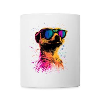 Meerkat Sunglasses Colorful Cute Meerkat - Mug - white - Front