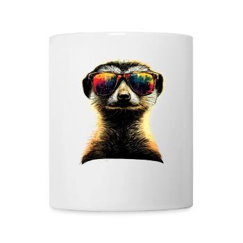 Meerkat Sunglasses Colorful Cute Meerkat - Mug - white - Front