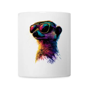 Meerkat Sunglasses Colorful Cute Meerkat - Mug - white - Front