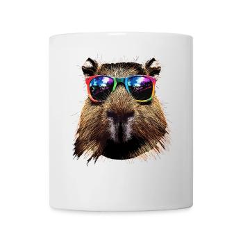 Capybara Sunglasses Colorful Popart Capybara - Mug - white - Front