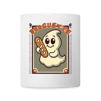 Ghost with baguette for Booguette fans - Mug - white - Front