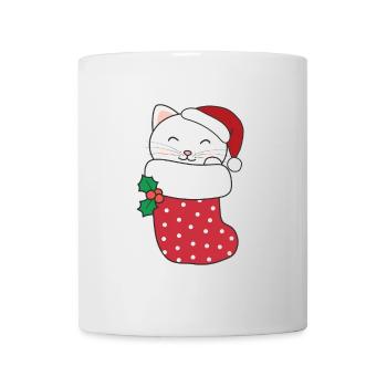 Chats mignons en chaussettes de Noël pour Noël - Mug blanc - blanc - Devant
