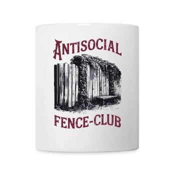 Antisocial Fence Club Introvert Sarcastic Art - Mug - white - Front