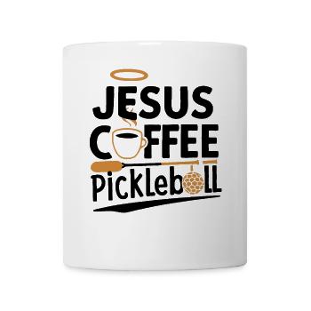 Jesus Coffee Pickleball Fun Spiritual Design - Mug - white - Front