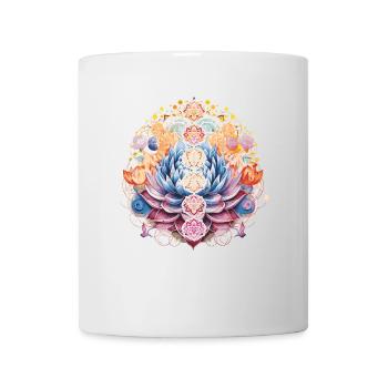 Namaste illustration of a beautiful, detailed - Mug - white - Front