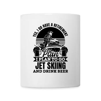 J’ai l’intention de faire du jet ski et de boire de la bière - Retired Jet - Mug blanc - blanc - Devant