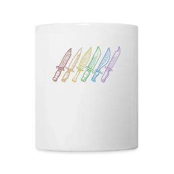 Messer LGBT Rainbow Sammlerstück Restaurierungsmesser - Tasse - Weiß - Vorne