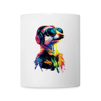 Lunettes de soleil suricate coloré mignon suricate - Mug blanc - blanc - Devant