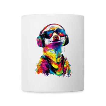 Lunettes de soleil suricate coloré mignon suricate - Mug blanc - blanc - Devant