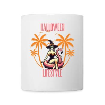 Halloween Mode de vie Sorcière de plage - Mug blanc - blanc - Devant