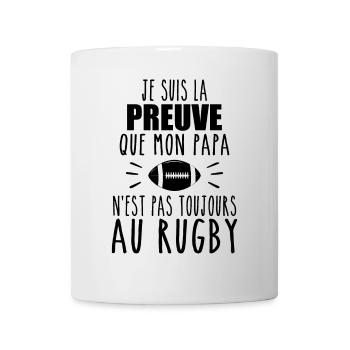 Proof that my dad rugby, dad rugby player, rugby - Mug - white - Front
