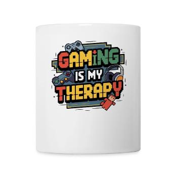 Zocken ist meine Therapie – Lustiges Gamer Design - Tasse - Weiß - Vorne