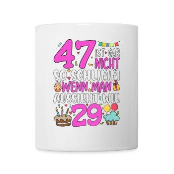 47 ans, ce n’est pas si mal - Mug blanc - blanc - Devant