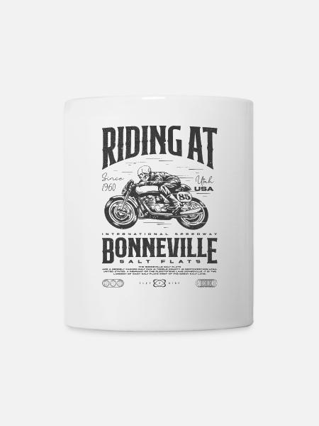 Bonneville Salt Flats Motorrad Geburtstag 1960 - Tasse - Weiß