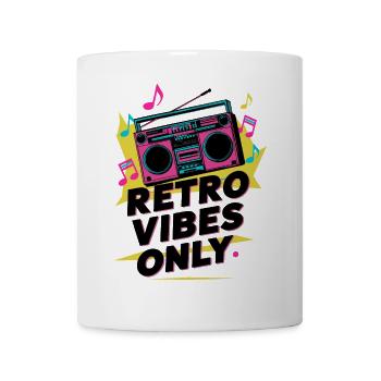 Retro Vibes Only Boombox 80s Music Style - Mug - white - Front