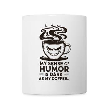 Schwarzer Humor Kaffee Liebhaber Lustiges Zitat Design - Tasse - Weiß - Vorne