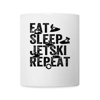 Manger dormir Jetski Repeat - Amateur de jetski Jetski Raci - Mug blanc - blanc - Devant
