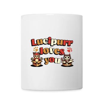 Drôles de chats Lucipurr t’aime - Mug blanc - blanc - Devant