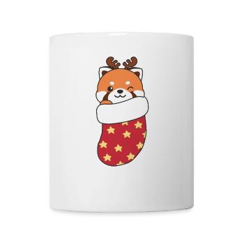 Süße Rote Pandas in Weihnachtssocke zu - Tasse - Weiß - Vorne