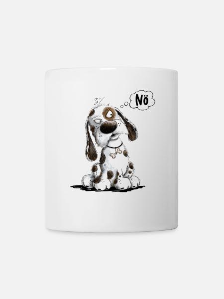 Nö Hund Spruch Statement Mürrisch - Tasse - Weiß