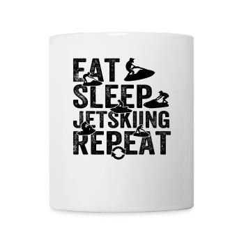 Eat Sleep Jet skiing Repeat - Funny Jetski Racing - Tasse - Weiß - Vorne