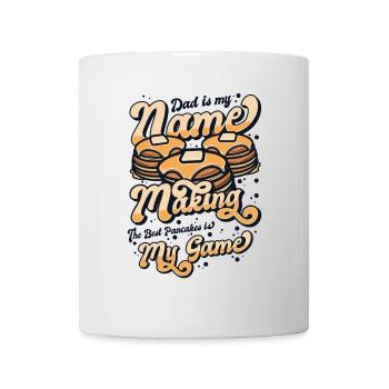 Papa est mon nom en faisant les meilleures recettes de crêpes - Mug blanc - blanc - Devant