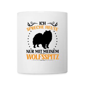 Wolfspitz Ne parlez qu’à Keeshond - Mug blanc - blanc - Devant