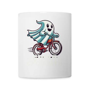 Ghoul Cyclopath Funny Halloween Bicycle - Mug - white - Front