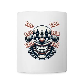 Clown effrayant avec tre-tre-tra-tru Internet Meme - Mug blanc - blanc - Devant