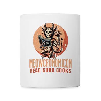 Meowcronomicon Lies Gute Bücher - Tasse - Weiß - Vorne