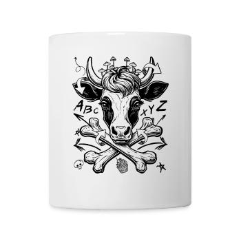 Graffiti T-Shirt with Pirate Cow Motif - Mug - white - Front
