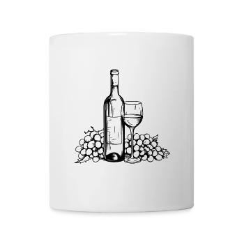 Wine Glass Grapes Wine - Mug - white - Front