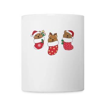 Mignon quokka en chaussette de Noël pour Noël - Mug blanc - blanc - Devant