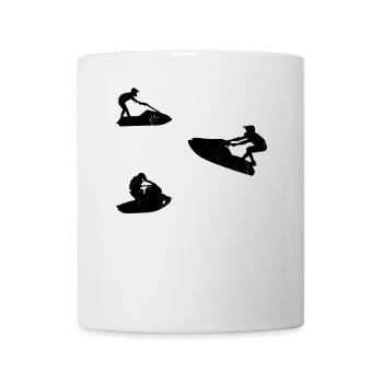 Jet Ski Silhouette Jet Skiing Jet Ski Rider - Mug blanc - blanc - Devant