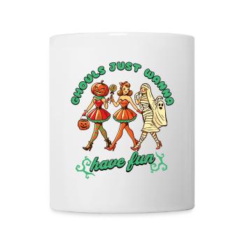 Les goules veulent juste s’amuser Conception d’Halloween - Mug blanc - blanc - Devant