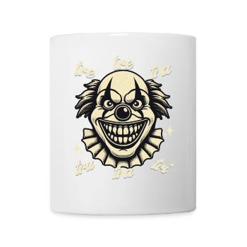 Gruseliger Clown tre-tre-tra-tru-tra Internet Meme - Tasse - Weiß - Vorne