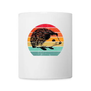 Vintage Retro Igel - Tasse - Weiß - Vorne