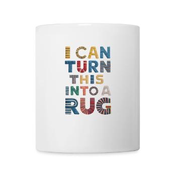 Diy-teppich Lustiger Teppich Tufting - Tasse - Weiß - Vorne