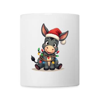 Esel Elfe Weihnachten - Tasse - Weiß - Vorne