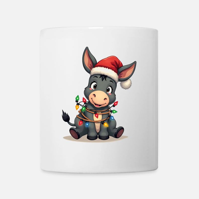 Esel Elfe Weihnachten - Tasse - Weiß