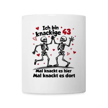 43. Geburtstag | Knackige 43 | Ich bin alt - Tasse - Weiß - Vorne