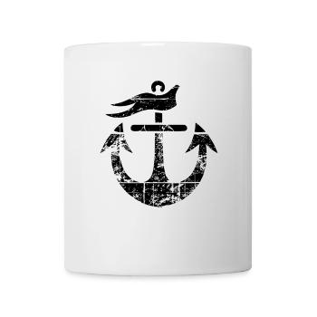 Zeichnung Anker - Tasse - Weiß - Vorne