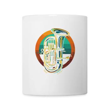 Tuba Illustration - Mug blanc - blanc - Devant